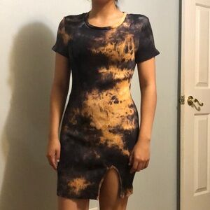 Tie-Dye Short Sleeve Dress